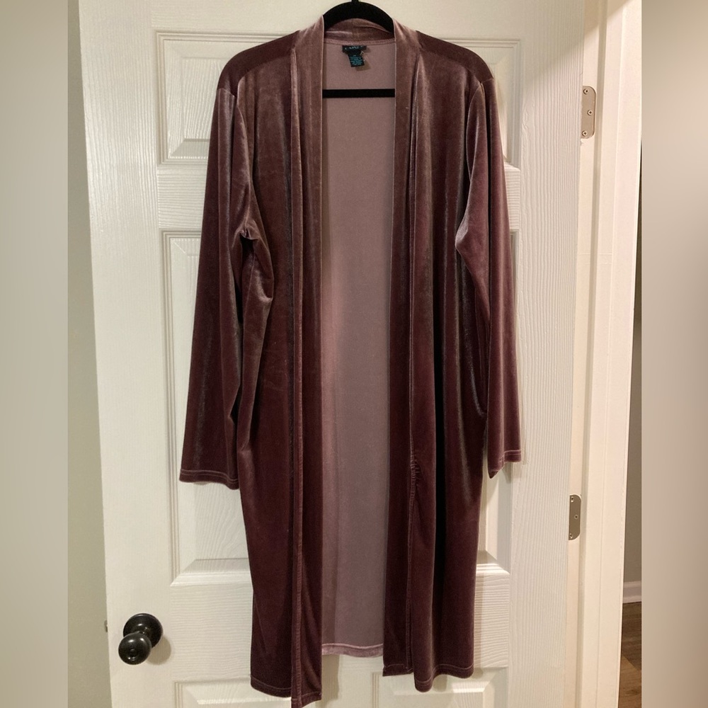 Mauve, Velvet Cardigan